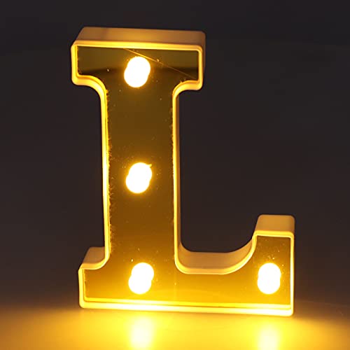 L-förmige LED-Lampen-Leuchte Innovative englische Alphabet-Buchstaben-Licht-warmweiße Laterne für Hochzeit, Heiratsantrag, Geburtstagsfeier-Dekoration von Natudeco