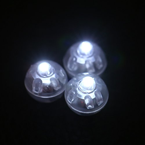 Natudeco 100 Stück LED-Ballon-Lichter, Mini-runde Kugeln, Lichter, LED-Blitz-Kugel-Lampe, Dekorative Lichter Für Zuhause, Hochzeit, Party, Geburtstag Und Weihnachten(Weiss) von Natudeco