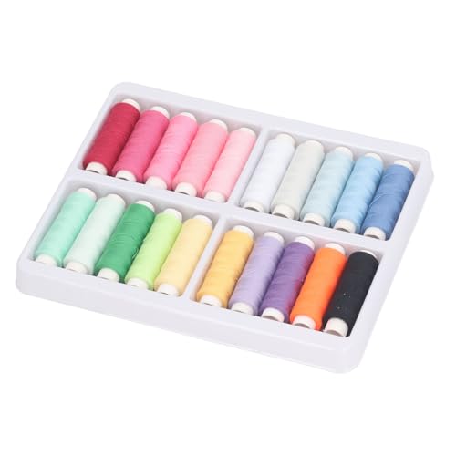 Natudeco 20 Farben Handliches Polyester Nähgarn Nähgarn Set DIY Nähgarn für Nähmaschine Kleidung Anbringung von Knöpfen Reparatur DIY Handwerk (20 Colors Colored Set) von Natudeco