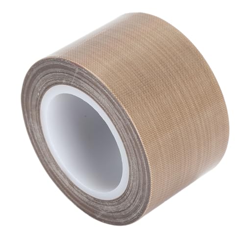 Natudeco Teflon Ptfe Glass -Stammband 1/2 '', 1,5 “x 33 ft x 0,18 mm Hochtemperatur PTFE Fiberglas -Klebeband für Vakuumversiegelungsmaschine, Handimpulssiegel Isolierung (0,18 * 40 mm) von Natudeco