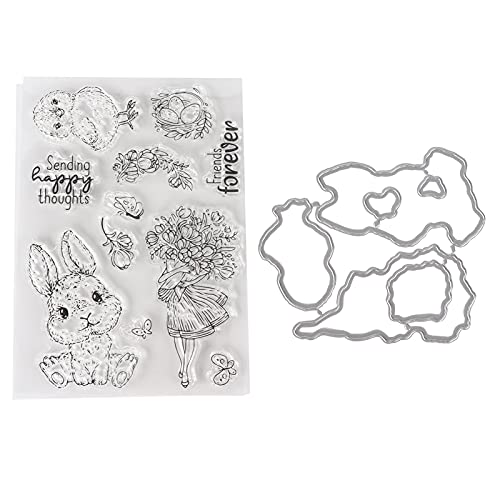 Natudeco Transparenter Stempel, wiederverwendbar, Gummi, Scrapbooking, Prägung, Stempelkissen, Blume, Hase, Muster, Handwerk, Kunstzubehör für Journal, Album, Karte, Geschenkanhänger Natudeco Transparenter Stempel, wiederverwendbar, Gummi, Scrapbooking, Prägung, Stempelkissen, Blume, Hase, Muster, Handwerk, Kunstzubehör für Journal, Album, Karte, Geschenkanhänger von Natudeco