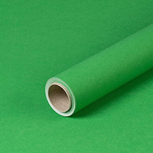 Natürlich verpacken Geschenkpapier, Grün, einfarbig, Geburtstagspapier, 0,70 x 10 m von Natürlich verpacken