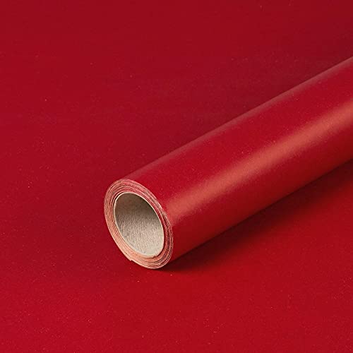 Geschenkpapier Rot, einfarbig, Geburtstagspapier, Kraftpapier, 0,70 x 10 m von Natürlich verpacken