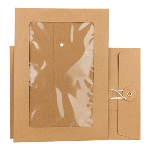 Umschlag C5, 229 x 162 mm, Panoramafenster, Bindfadenverschluss, Kraftpapier, Versandtasche - 10 Stück/Pack… von Natürlich verpacken