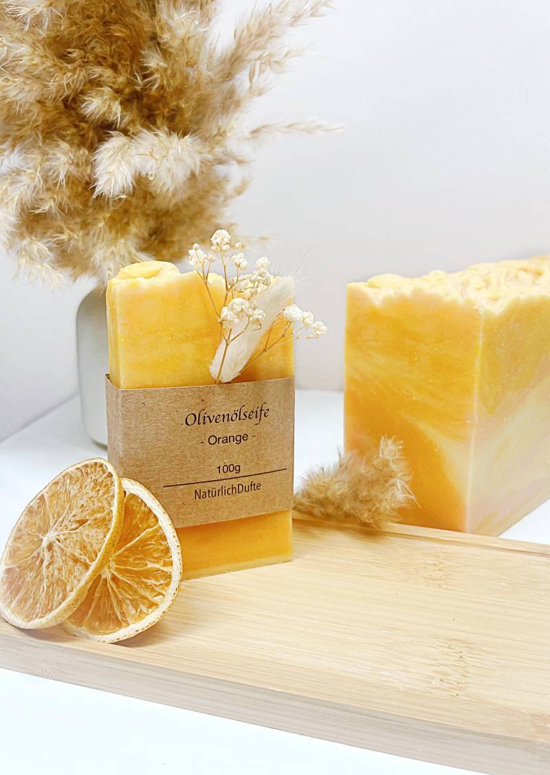 Natürliche Olivenölseife, Orange, Vegan von NatuerlichDufte
