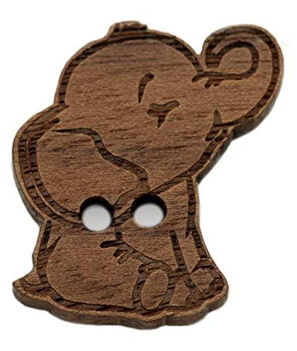 NaturSchatulle Holzknöpfe Motiv Elefant | 5 Stück Nussbaum 2 Loch Knöpfe Holz DIY Basteln Nähen Schmuckherstellung Annähen Kinderknöpfe NaturSchatulle Holzknöpfe Motiv Elefant | 5 Stück Nussbaum 2 Loch Knöpfe Holz DIY Basteln Nähen Schmuckherstellung Annähen Kinderknöpfe von NaturSchatulle