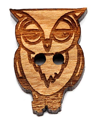 NaturSchatulle Holzknöpfe Motiv Eule | 5 Stück Kirsche 2 Loch Knöpfe Holz DIY Basteln Nähen Schmuckherstellung Annähen Kinderknöpfe NaturSchatulle Holzknöpfe Motiv Eule | 5 Stück Kirsche 2 Loch Knöpfe Holz DIY Basteln Nähen Schmuckherstellung Annähen Kinderknöpfe von NaturSchatulle