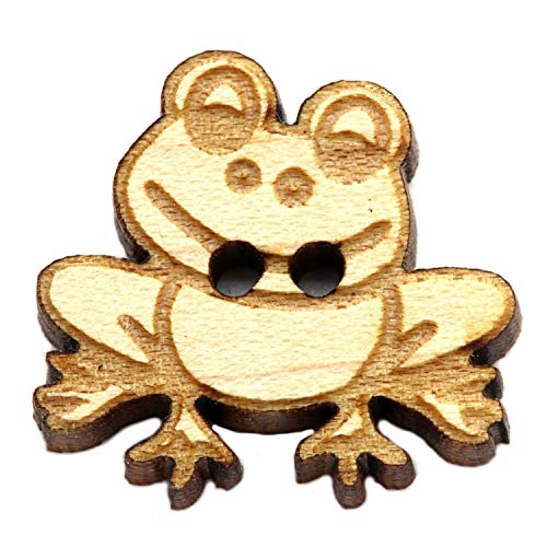 NaturSchatulle Holzknöpfe Motiv Frosch | 5 Stück Ahorn 2 Loch Knöpfe Holz DIY Basteln Nähen Schmuckherstellung Annähen Kinderknöpfe NaturSchatulle Holzknöpfe Motiv Frosch | 5 Stück Ahorn 2 Loch Knöpfe Holz DIY Basteln Nähen Schmuckherstellung Annähen Kinderknöpfe von NaturSchatulle