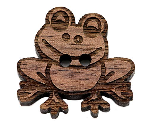 NaturSchatulle Holzknöpfe Motiv Frosch | 5 Stück Nussbaum 2 Loch Knöpfe Holz DIY Basteln Nähen Schmuckherstellung Annähen Kinderknöpfe NaturSchatulle Holzknöpfe Motiv Frosch | 5 Stück Nussbaum 2 Loch Knöpfe Holz DIY Basteln Nähen Schmuckherstellung Annähen Kinderknöpfe von NaturSchatulle
