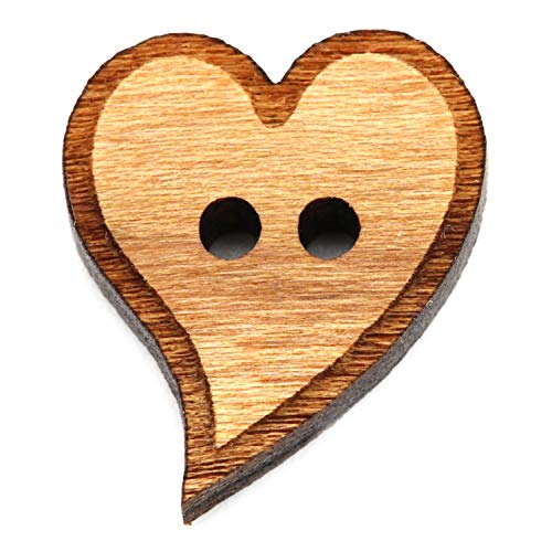 NaturSchatulle Holzknöpfe Motiv Herz Kursiv | 5 Stück Kirsche 2 Loch Knöpfe Holz DIY Basteln Nähen Schmuckherstellung Annähen Kinderknöpfe NaturSchatulle Holzknöpfe Motiv Herz Kursiv | 5 Stück Kirsche 2 Loch Knöpfe Holz DIY Basteln Nähen Schmuckherstellung Annähen Kinderknöpfe von NaturSchatulle