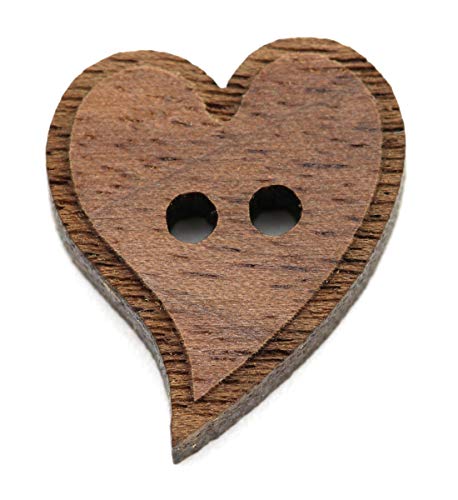 NaturSchatulle Holzknöpfe Motiv Herz Kursiv | 5 Stück Nussbaum 2 Loch Knöpfe Holz DIY Basteln Nähen Schmuckherstellung Annähen Kinderknöpfe NaturSchatulle Holzknöpfe Motiv Herz Kursiv | 5 Stück Nussbaum 2 Loch Knöpfe Holz DIY Basteln Nähen Schmuckherstellung Annähen Kinderknöpfe von NaturSchatulle