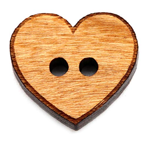 NaturSchatulle Holzknöpfe Motiv Herzform | 5 Stück Kirsche 2 Loch Knöpfe Holz DIY Basteln Nähen Schmuckherstellung Annähen Kinderknöpfe NaturSchatulle Holzknöpfe Motiv Herzform | 5 Stück Kirsche 2 Loch Knöpfe Holz DIY Basteln Nähen Schmuckherstellung Annähen Kinderknöpfe von NaturSchatulle