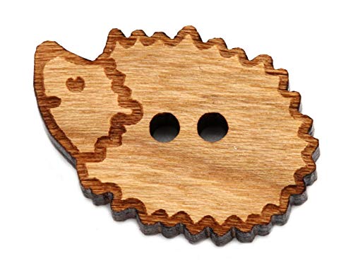 NaturSchatulle Holzknöpfe Motiv Igel | 5 Stück Kirsche 2 Loch Knöpfe Holz DIY Basteln Nähen Schmuckherstellung Annähen Kinderknöpfe NaturSchatulle Holzknöpfe Motiv Igel | 5 Stück Kirsche 2 Loch Knöpfe Holz DIY Basteln Nähen Schmuckherstellung Annähen Kinderknöpfe von NaturSchatulle