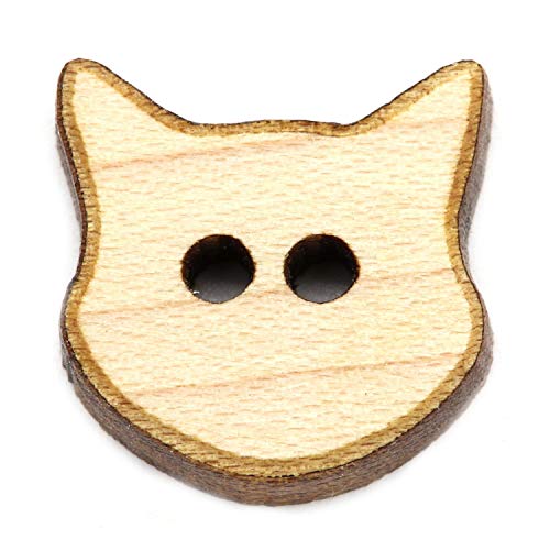 NaturSchatulle Holzknöpfe Motiv Katzenkopf | 5 Stück Ahorn 2 Loch Knöpfe Holz DIY Basteln Nähen Schmuckherstellung Annähen Kinderknöpfe NaturSchatulle Holzknöpfe Motiv Katzenkopf | 5 Stück Ahorn 2 Loch Knöpfe Holz DIY Basteln Nähen Schmuckherstellung Annähen Kinderknöpfe von NaturSchatulle