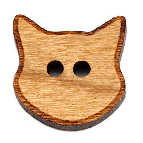 NaturSchatulle Holzknöpfe Motiv Katzenkopf | 5 Stück Kirsche 2 Loch Knöpfe Holz DIY Basteln Nähen Schmuckherstellung Annähen Kinderknöpfe NaturSchatulle Holzknöpfe Motiv Katzenkopf | 5 Stück Kirsche 2 Loch Knöpfe Holz DIY Basteln Nähen Schmuckherstellung Annähen Kinderknöpfe von NaturSchatulle