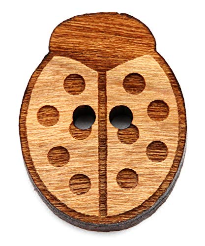 NaturSchatulle Holzknöpfe Motiv Marienkäfer | 5 Stück Kirsche 2 Loch Knöpfe Holz DIY Basteln Nähen Schmuckherstellung Annähen Kinderknöpfe NaturSchatulle Holzknöpfe Motiv Marienkäfer | 5 Stück Kirsche 2 Loch Knöpfe Holz DIY Basteln Nähen Schmuckherstellung Annähen Kinderknöpfe von NaturSchatulle