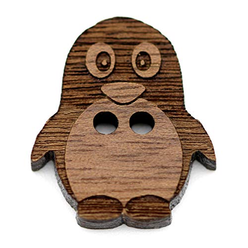 NaturSchatulle Holzknöpfe Motiv Pinguin | 5 Stück Nussbaum 2 Loch Knöpfe Holz DIY Basteln Nähen Schmuckherstellung Annähen Kinderknöpfe NaturSchatulle Holzknöpfe Motiv Pinguin | 5 Stück Nussbaum 2 Loch Knöpfe Holz DIY Basteln Nähen Schmuckherstellung Annähen Kinderknöpfe von NaturSchatulle