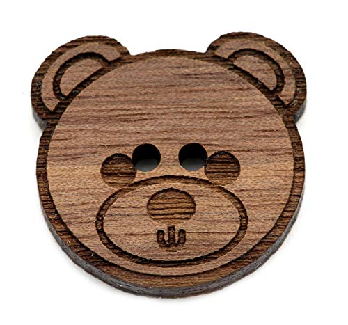 NaturSchatulle Holzknöpfe Motiv Teddy | 5 Stück Nussbaum 2 Loch Knöpfe Holz DIY Basteln Nähen Schmuckherstellung Annähen Kinderknöpfe NaturSchatulle Holzknöpfe Motiv Teddy | 5 Stück Nussbaum 2 Loch Knöpfe Holz DIY Basteln Nähen Schmuckherstellung Annähen Kinderknöpfe von NaturSchatulle