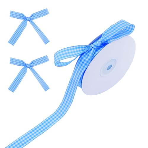 Geschenkband mit Gingham-Muster, für Weihnachten, Drahtrand, kariert, für Bastelarbeiten, Haar-Accessoires, Basteln und Weihnachtsbaum-Geschenkverpackung, 30 m, Blau und Weiß, 1 Stück Geschenkband mit Gingham-Muster, für Weihnachten, Drahtrand, kariert, für Bastelarbeiten, Haar-Accessoires, Basteln und Weihnachtsbaum-Geschenkverpackung, 30 m, Blau und Weiß, 1 Stück von Naturahand