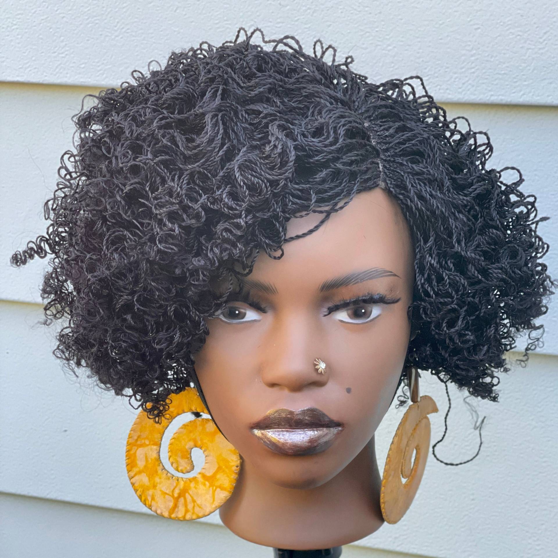 Mini Twist Lockige Micro Locs Lace Front Perücke von Naturalgirlworld