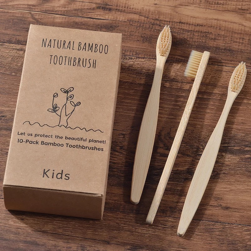 Personalisierte Kinder Und Erwachsene Natürliche Bambus Zahnbürste Set von NaturalnSimple