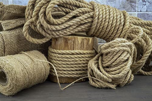 Juteseil - Ø 6-32 mm - Jute Natur Seil als Terrassen Geländer und Garten Dekoration (22 mm x 3 Meter) von Nature LOUNGE