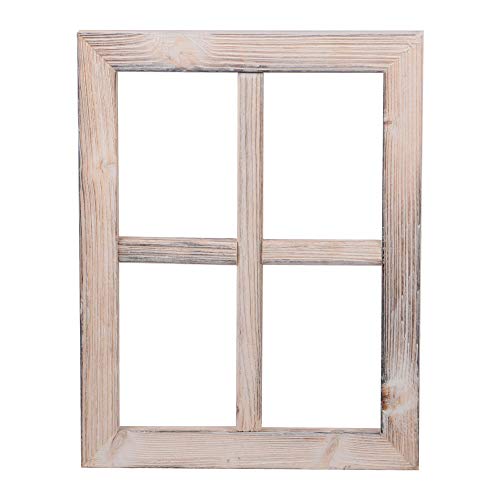 UNUS Deko Fenster aus Holz, Fensterrahmen im Vintage Design, Bilderrahmen rechteckig 35 x 27 x 1,5 cm von UNUS