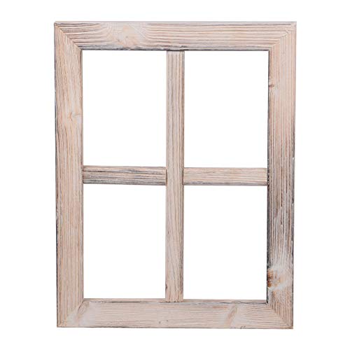 UNUS Deko Fenster aus Holz, Fensterrahmen im Vintage Design, Bilderrahmen rechteckig 35 x 27 x 1,5 cm von UNUS