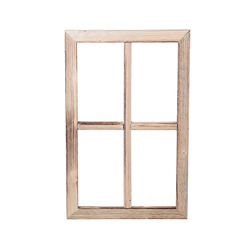 UNUS Deko Fenster aus Holz, Fensterrahmen im Vintage Design, Bilderrahmen rechteckig 50 x 32 x 2 cm von UNUS