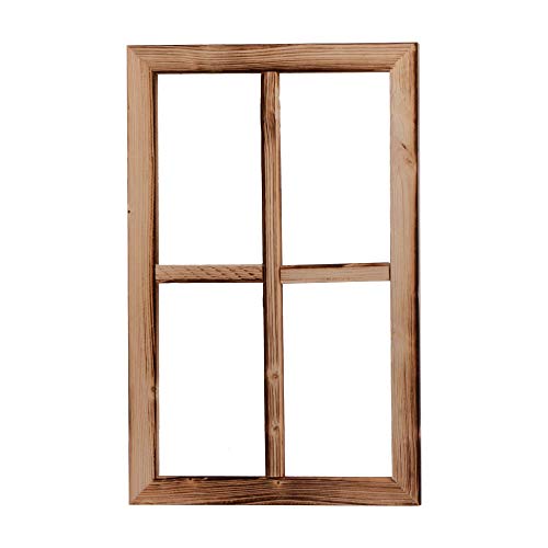 UNUS Deko Fenster aus Holz, Fensterrahmen im Vintage Design, Bilderrahmen rechteckig 50 x 32 x 2 cm von UNUS