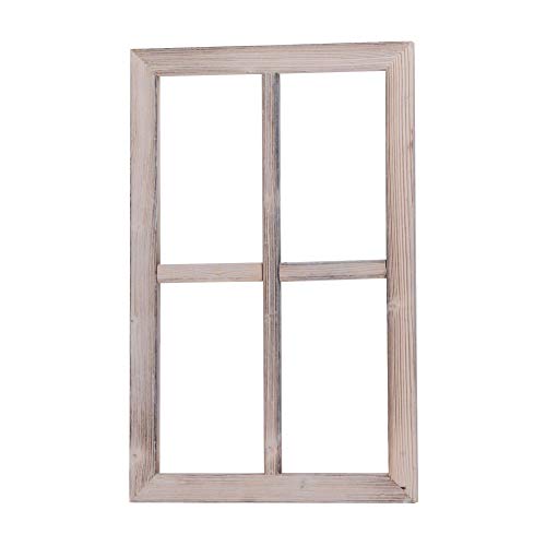 UNUS Deko Fenster aus Holz, Fensterrahmen im Vintage Design, Bilderrahmen rechteckig 50 x 32 x 2 cm von UNUS