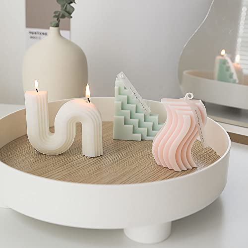 3 x gedrehte Kerzen, ästhetische Kerzen, Sojawachs, geometrische Kerzen, U-förmig, S-förmig, dreieckig, dekorative Kerzen für Hochzeit, Geburtstag, dekoratives Geschenk 3 x gedrehte Kerzen, ästhetische Kerzen, Sojawachs, geometrische Kerzen, U-förmig, S-förmig, dreieckig, dekorative Kerzen für Hochzeit, Geburtstag, dekoratives Geschenk von NatureMan