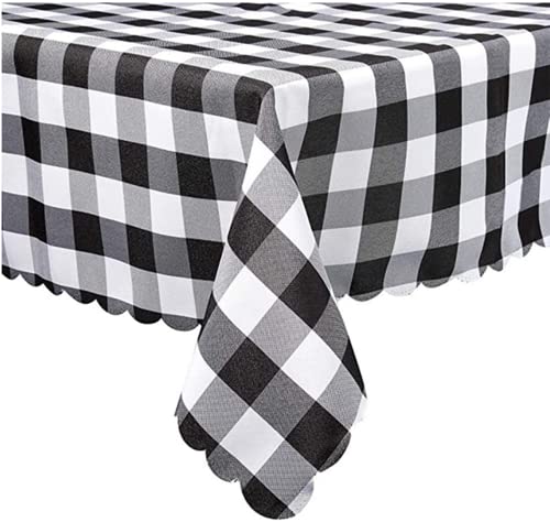Quadratische Tischdecke, 91,4 x 91,4 cm, Schwarz und Weiß, kariert, wasserdicht und waschbar, Gingham-Tischdecke, Wachstuch, Zuhause, Küche, Abendessen, Partys, drinnen und draußen Quadratische Tischdecke, 91,4 x 91,4 cm, Schwarz und Weiß, kariert, wasserdicht und waschbar, Gingham-Tischdecke, Wachstuch, Zuhause, Küche, Abendessen, Partys, drinnen und draußen von NatureMan