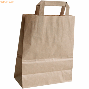 NatureStar Papier-Tragetasche 70g/qm 22x11x28cm braun VE=250 Stück von NatureStar