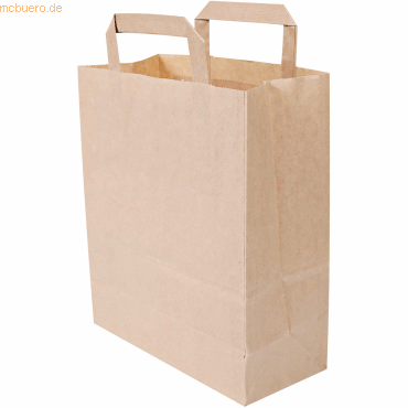 NatureStar Papiertragetaschen Bio 320x220x270mm braun Kraftpapier VE=2 von NatureStar