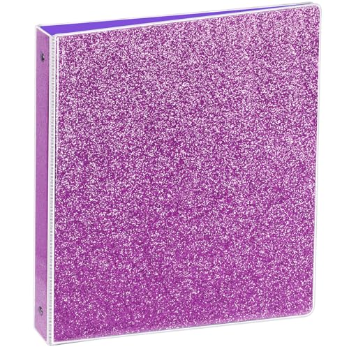 NatureTouch Ringbuch mit 3 Ringen, Glitzer, 2,5 cm (10,5 x 11,5 Zoll), für 21,6 x 27,9 cm, Briefgröße, 300 Seiten, wasserdicht, langlebig, 1 Stück, Violett NatureTouch Ringbuch mit 3 Ringen, Glitzer, 2,5 cm (10,5 x 11,5 Zoll), für 21,6 x 27,9 cm, Briefgröße, 300 Seiten, wasserdicht, langlebig, 1 Stück, Violett von NatureTouch