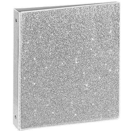 NatureTouch Ringbuch mit 3 Ringen, Glitzer, 2,5 cm (10,5 x 11,5 Zoll), für 21,6 x 27,9 cm, Briefgröße, 300 Seiten, wasserdicht, langlebig, 1 Stück, Silber von NatureTouch