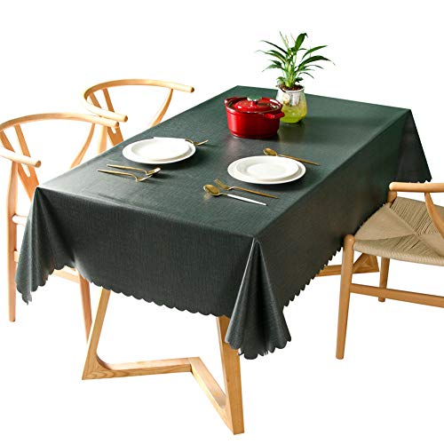 Naturer Abwaschbare Tischdecke Leinenoptik Wachstuch Einfarbig Uni Dunkel Grün Eckig 90x140cm wählbar Gartentischdecke, PVC-Polyester Naturer Abwaschbare Tischdecke Leinenoptik Wachstuch Einfarbig Uni Dunkel Grün Eckig 90x140cm wählbar Gartentischdecke, PVC-Polyester von Naturer