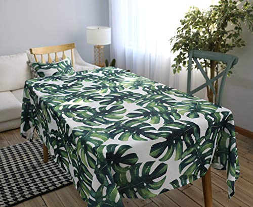 Naturer Nordic Modern Tischdecke Grün 100 x 140 cm Lotuseffekt Fleckschutz Pflegeleicht Abwaschbar Schmutzabweisend Tischtuch Abdeckung Tuch von Naturer