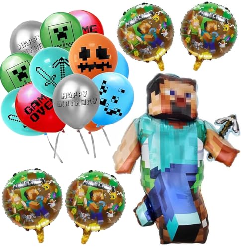 Riesige Grüne Pixel Thema Folienballon ，wd-c von Natures Freefit