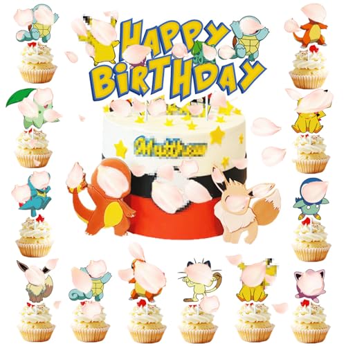 Tortendeko Kindergeburtstag, Kuchendeko Geburtstag, Torte Topper, Cupcake Topper, Deko Torte Kinder, Kuchendekorationsset,pik-a Tortendeko Kindergeburtstag, Kuchendeko Geburtstag, Torte Topper, Cupcake Topper, Deko Torte Kinder, Kuchendekorationsset,pik-a von Natures Freefit