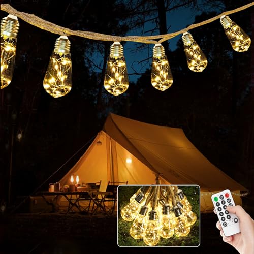 LED Lichterkette Außen,8.5M Lichterkette Innen Aussen Strom Outdoor,8 Modi Lichterkette Garten mit 20 Glühbirnen,Lichterkette Außen S17 IP44 Wasserdicht mit Oudtoor Deko für Gärten, Party von Nauotk