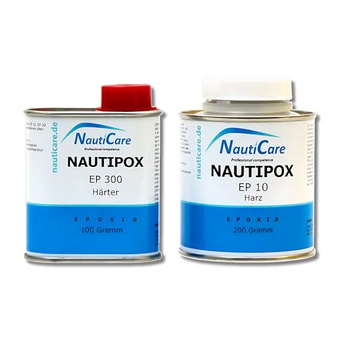 NautiCare Epoxidharz Laminierharz Transparent Lösemittelfrei | 300 g | Set mit Harz und Härter - NautiPox EP 10 Universal-Epoxidharz von NautiCare