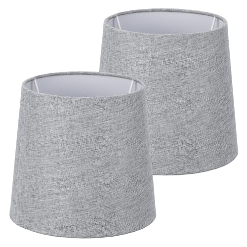 Navaris 2x Lampenschirm aus Leinen - 2er Pack E14 Lampen Schirm für Tischlampe oder Stehlampe - 2 Ersatz Lampenschirme klein - Außen Grau/Innen Weiß Navaris 2x Lampenschirm aus Leinen - 2er Pack E14 Lampen Schirm für Tischlampe oder Stehlampe - 2 Ersatz Lampenschirme klein - Außen Grau/Innen Weiß von Navaris