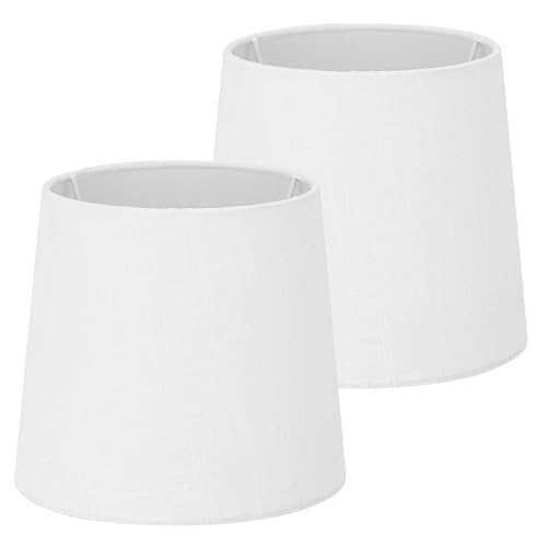 Navaris 2x Lampenschirm aus Leinen - 2er Pack E14 Lampen Schirm für Tischlampe oder Stehlampe - 2 Ersatz Lampenschirme klein - Außen Weiß/Innen Weiß Navaris 2x Lampenschirm aus Leinen - 2er Pack E14 Lampen Schirm für Tischlampe oder Stehlampe - 2 Ersatz Lampenschirme klein - Außen Weiß/Innen Weiß von Navaris