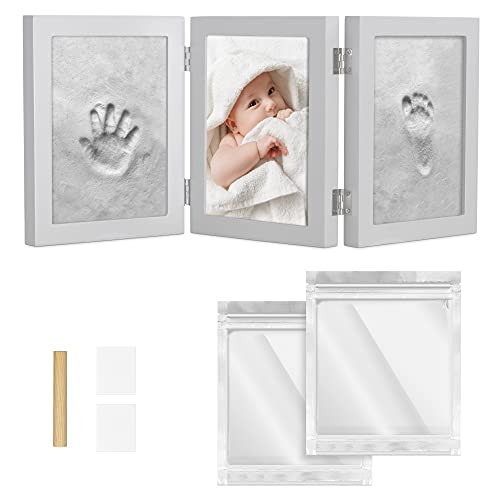 Navaris Baby Bilderrahmen mit Gipsabdruck - 220 x 170 x 22 mm Rahmen für Handabdruck Fußabdruck - Abdruckset für Hände und Füße - Fotorahmen Navaris Baby Bilderrahmen mit Gipsabdruck - 220 x 170 x 22 mm Rahmen für Handabdruck Fußabdruck - Abdruckset für Hände und Füße - Fotorahmen von Navaris