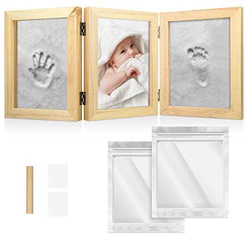 Navaris Baby Bilderrahmen mit Gipsabdruck - 220 x 170 x 66 mm Rahmen für Handabdruck Fußabdruck - Abdruckset für Hände und Füße - Fotorahmen Navaris Baby Bilderrahmen mit Gipsabdruck - 220 x 170 x 66 mm Rahmen für Handabdruck Fußabdruck - Abdruckset für Hände und Füße - Fotorahmen von Navaris