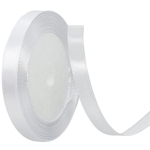 Satinband Weiss 10mm,22 Meter Geschenkbänder Dekoration Stoffband für Basteln,Geschenke verpacken,Hochzeit Schleifen Satinband Weiss 10mm,22 Meter Geschenkbänder Dekoration Stoffband für Basteln,Geschenke verpacken,Hochzeit Schleifen von Navie Mobi