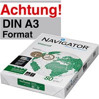 NAVIGATOR Kopierpapier Universal DIN A3 80 g/qm 500 Blatt von Navigator