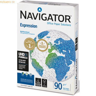 Navigator Kopierpapier Expression A4 hochweiß 90g/qm VE=500 Blatt von Navigator